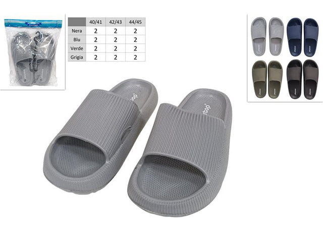 Παντόφλα Πλαστική Ανδρική 40-41/ 42-43/ 44-45 σε 4 Χρώματα