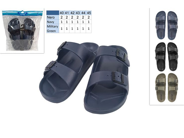 Παντόφλα Πλαστική Ανδρική No40-45 σε 3 Χρώματα