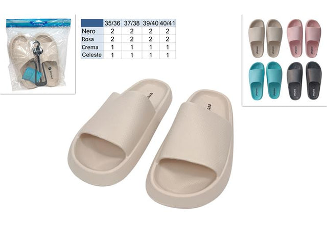 Παντόφλα Πλαστική Γυναικεία No 35-36/37-38/39-40/40-41 σε 4 Χρώματα