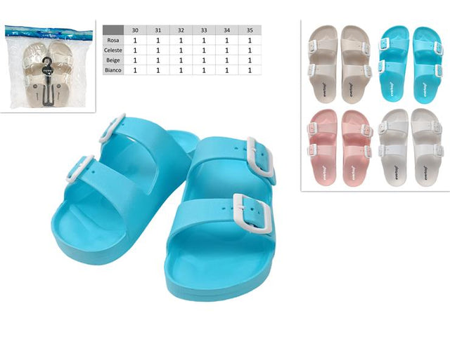 Παντόφλα Πλαστική Παιδική No30-35 σε 4 Χρώματα