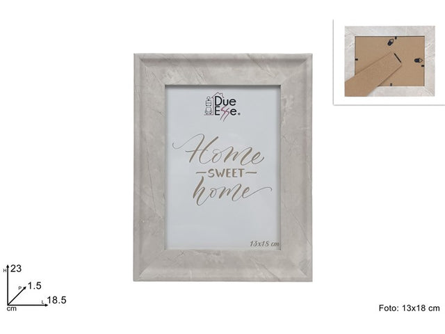 Κορνίζα Ξύλινη με Εφέ Μπέζ Μαρμάρου 13x18cm