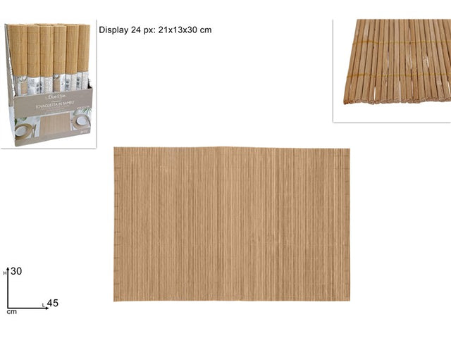 Σουπλά Μπαμπού 45x30cm Φυσικό Μπέζ