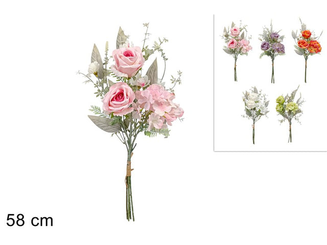 Μπουκέτο από Τεχνητά Φυτά Y58cm Ορτανσία