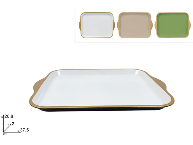 Δίσκος Σερβιρίσματος Πλαστικός 37.5x26.8cm σε 3 Χρώματα Παστέλ