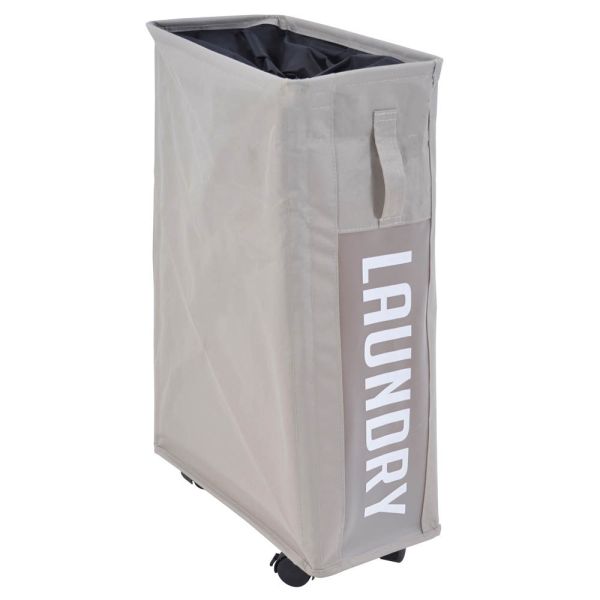 Καλάθι Απλύτων Υφασμάτινο με Ρόδες Μπεζ Άμμου 40L
19x40x60 Ankor