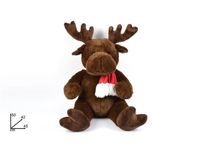 Λούτρινο Αρκουδάκι Τάρανδος Καφέ 50cm