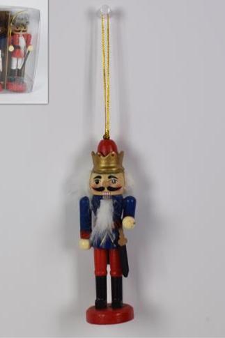 Κρεμαστό Στολίδι Καρυοθραύστης Ξύλινος 12cm