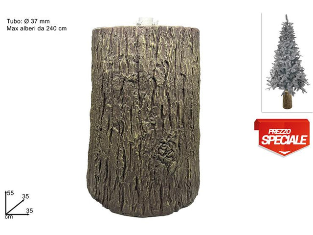 Βάση για Χριστουγεννιάτικο Δέντρο Κορμός Δέντρου h55x35cm Φ37mm