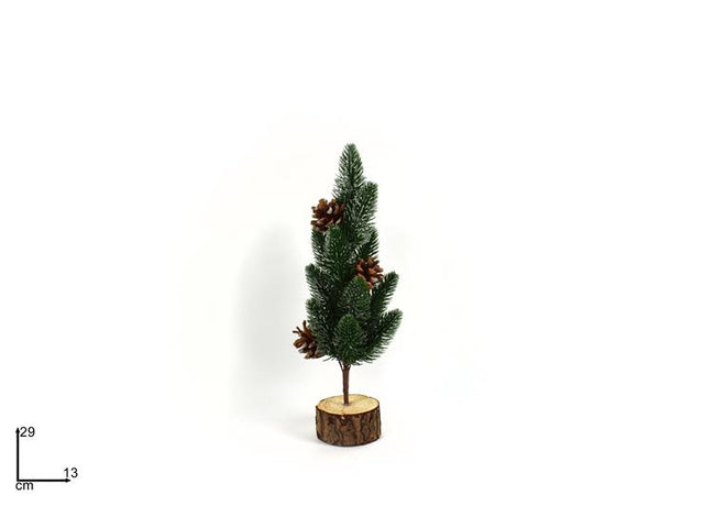 Δέντρο Επιτραπέζιο Διακοσμητικό Πράσινο σε Ξύλινη Βάση 30cm