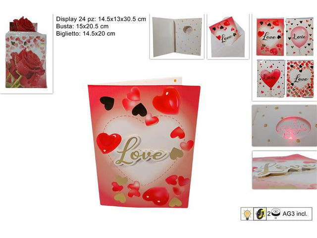 Κάρτα Ευχετήρια για Αγίου Βαλεντίνου Valentine με Φώς και Ήχο