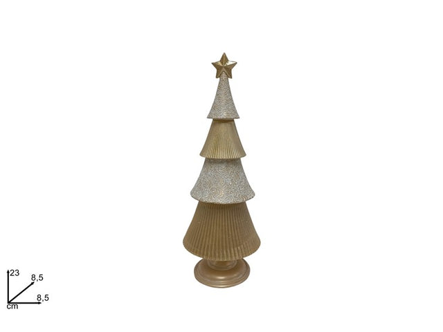 Δέντρο Επιτραπέζιο Διακοσμητικό Χρυσό Πολυζερίν 23cm