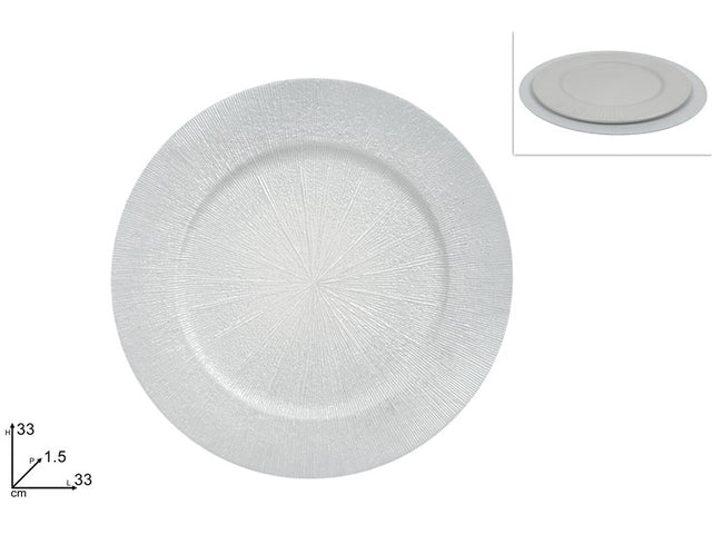 Πιατέλα Στρόγγυλη 33cm Πλαστική Λευκή