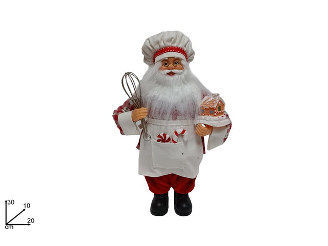 Άγιος Βασίλης Διακοσμητική Φιγούρα Μάγειρας Chef 30cm