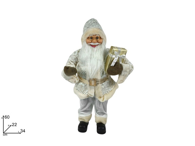 Άγιος Βασίλης Υφασμάτινη Φιγούρα 60cm Χρώμα Χρυσό