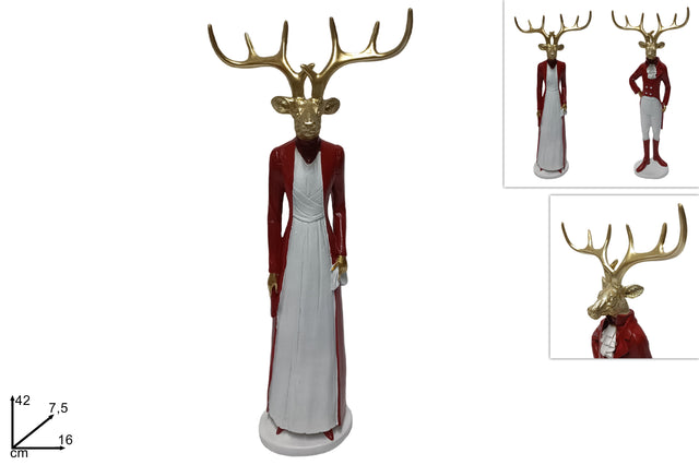 Τάρανδος Διακοσμητικός Πολυζερίν 42cm