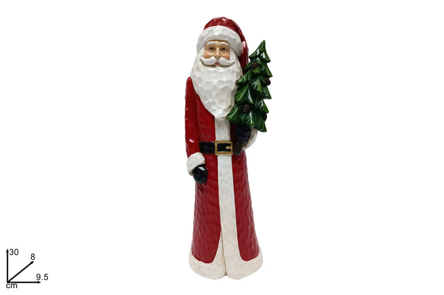 Άγιος Βασίλης Διακοσμητικός Πολυζερίν 30cm