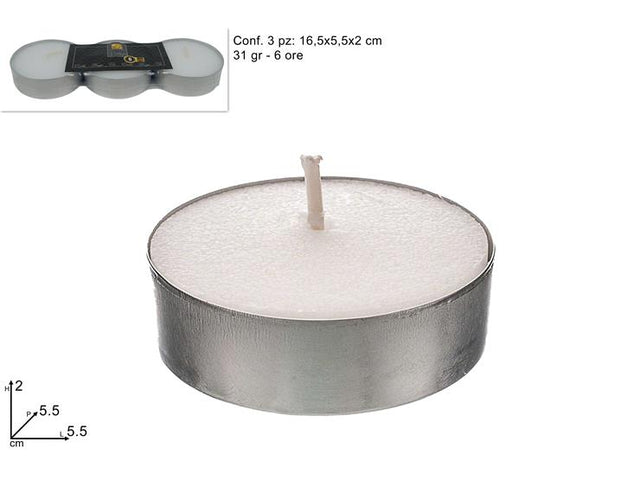 Κεριά Ρεσώ Σετ 3/τεμ 31gr 6 Ωρών