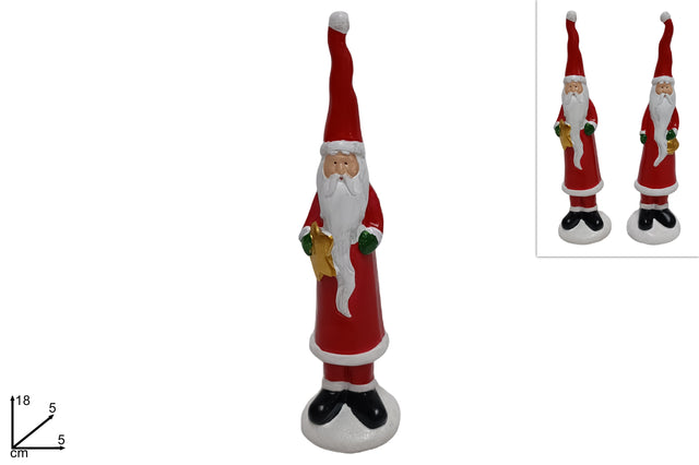 Άγιος Βασίλης Διακοσμητικός Πολυζερίν 18cm