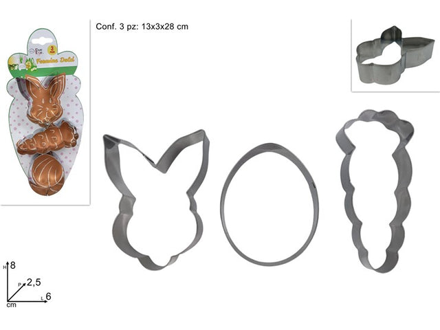 Πασχαλινά Κουπάτ Μεταλλικά Σετ 3/τεμ 8cm