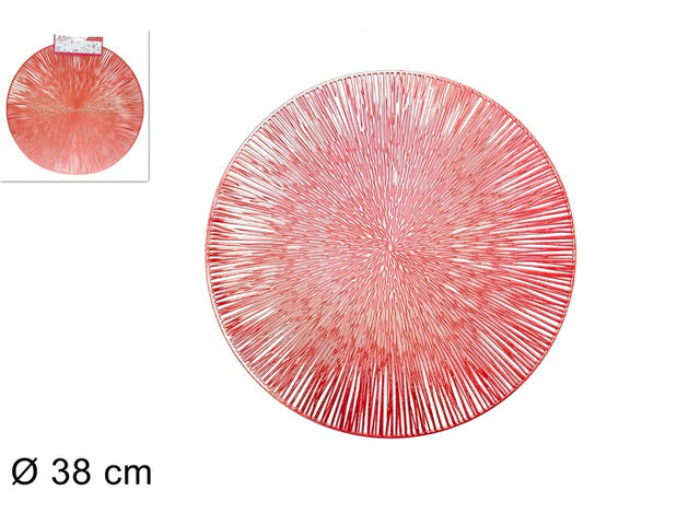 Σουπλά Στρόγγγγυλο 38cm Χρώμα Κόκκινο