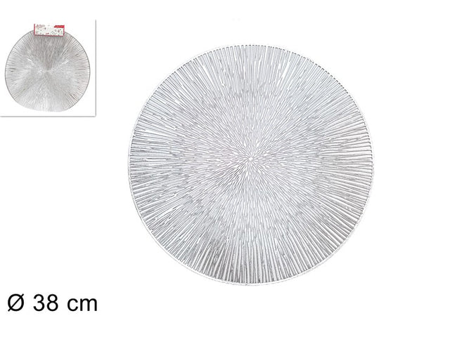 Σουπλά Στρόγγυλο 38cm Χρώμα Ασημί