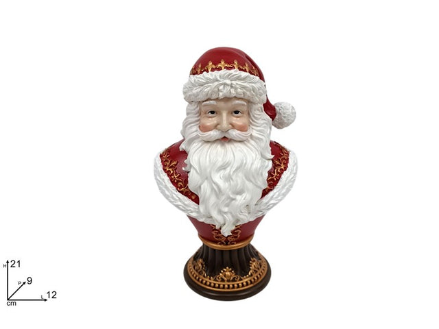 Χριστουγεννιάτικη Φιγούρα Άγιος Βασίλης Πολυζερίν Διακοσμητικό 21cm