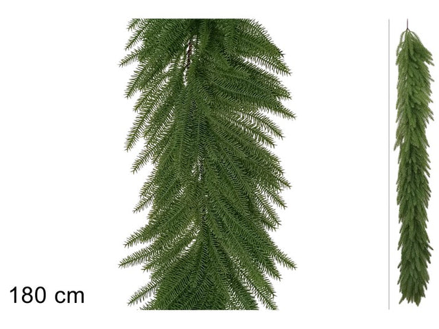 Γιρλάντα Χριστουγεννιάτικη Plastic Πράσινη 180cm