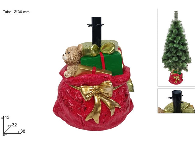 Βάση για Χριστουγεννιάτικο Δέντρο Σχέδιο Σάκος με Δώρα D36mm