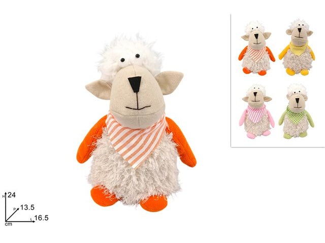 Λούτρινο Προβατάκι 24cm με Βαρίδιο σε 4 Χρώματα