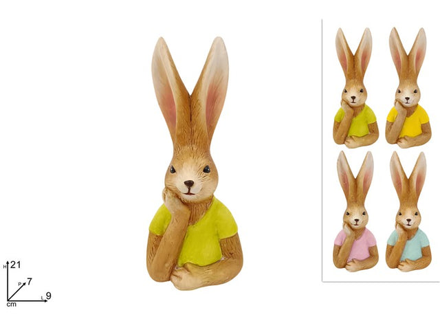 Λαγός Διακοσμητική Φιγούρα Κεραμική 21cm σε 4 Χρώματα