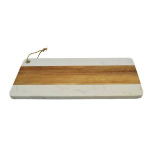 Ξύλο Κοπής Με Άσπρο Μάρμαρο 809981 (16x35)