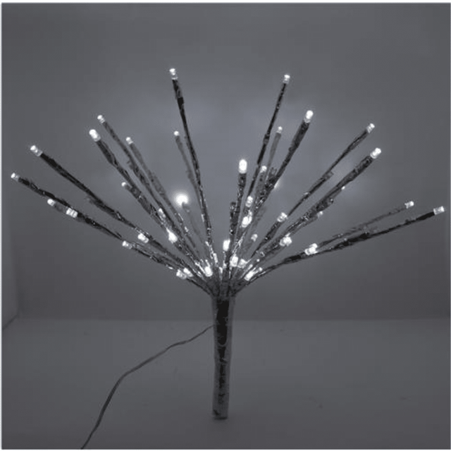 80Led (20 flash) Φωτιζόμενο Χριστουγεννιάτικο Κλαδί 38cm Λευκό Φως Καλώδιο 300cm Welkhome