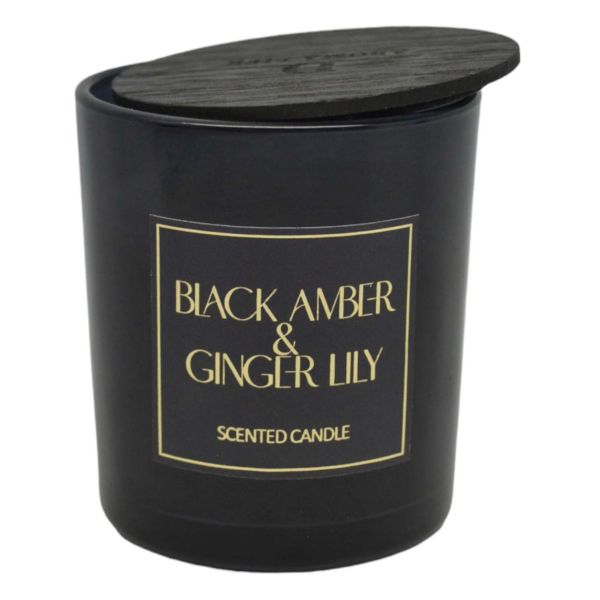 Αρωματικό Κερί Black Amber & Ginger Lily σε Γυάλινο Δοχείο με Καπάκι 833214 (7x7,8)