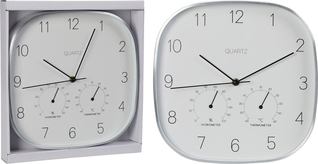 Ρολόι Τοίχου Πλαστικό Αλουμινίου 28.5X40MM