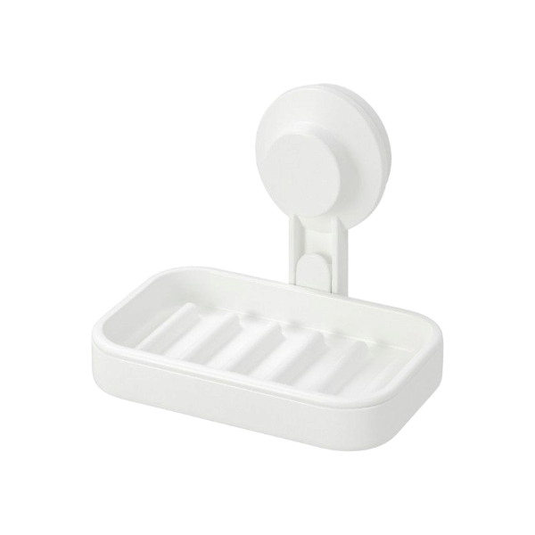 Σαπουνοθήκη Κρεμαστή με Βεντούζα Πλαστική Λευκή Κράτημα εώς 2kg