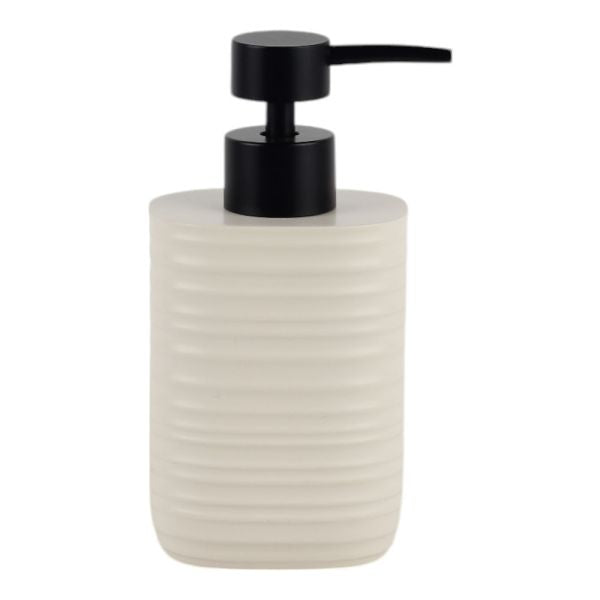 Dispenser Πολυεστερικό Ριγέ Σε Χρώμα Μπεζ Ματ 8,1x8,1x16,9εκ. Ankor