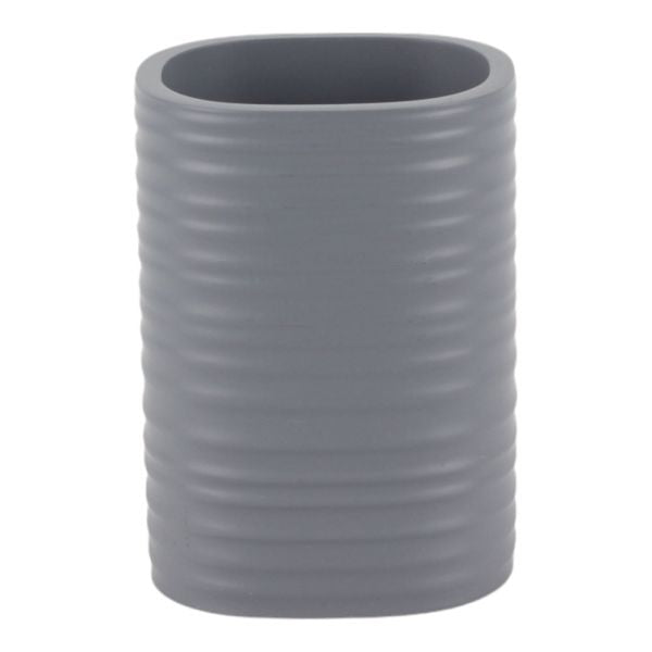 Ποτηροθήκη Πολυεστερική Ριγέ Σε Χρώμα Γκρι Ματ 7,6x6,7x10,6εκ. Ankor