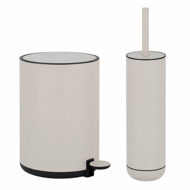 Σετ Πιγκάλ και Πεντάλ Μεταλλικό Dutch Lifestyle 5L Χρώμα Κρεμ 849451 (20,5x29,5Y Εκ.)