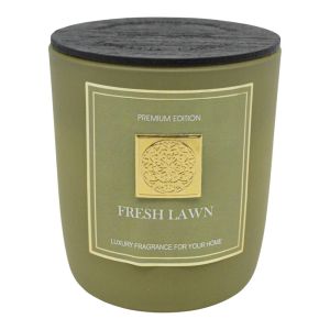 Γυάλινο Βαζάκι Με Αρωματικό Κερί Και Ξυλ. Καπάκι 849727 (8x9)