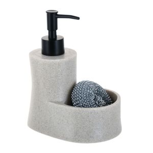 Πολυεστερική Σαπουνοθήκη Αντλία Κουζ. Με Θήκη Και Σύρμα Μπεζ 850037 (14,5x10x17,5)