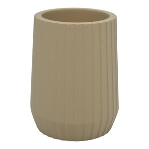 Πολυεστερικό Ποτηράκι Μπάνιου Μπεζ 850464 (7,7x7,7x10)