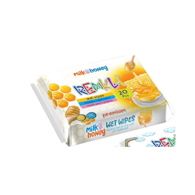Υγρά Μαντηλάκια Καθαρισμού Milk & Honey 20τμχ Renkli