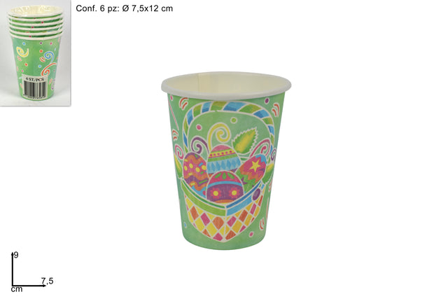 Χάρτινα Ποτήρια μιας Χρήσεως Πασχαλινό Σχέδιο Σετ 6/τεμ
