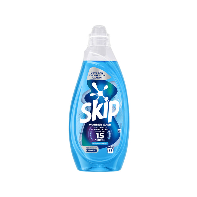 Skip Wonder Wash 1.480Lt- 37Μεζ. Υγρό Απορρυπαντικό Πλυντηρίου Ρούχων