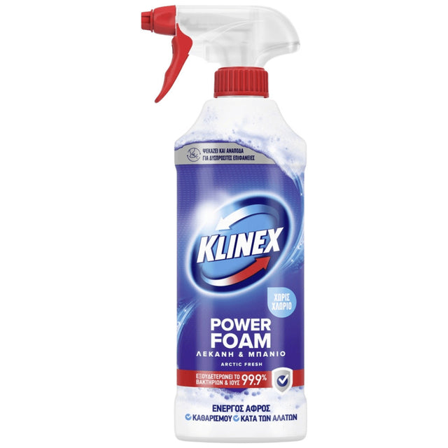 Klinex 435ml Καθαριστικό Spray Αφρός Λεκάνης & Μπάνιου με Άρωμα Arctic Fresh