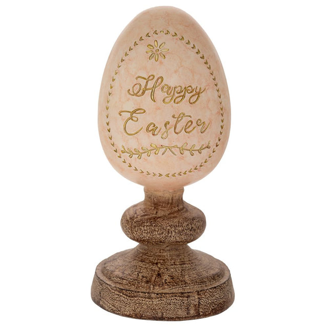 Αυγό Ροζ Διακοσμητικό Σε Καφέ Βάση 9.5x18m