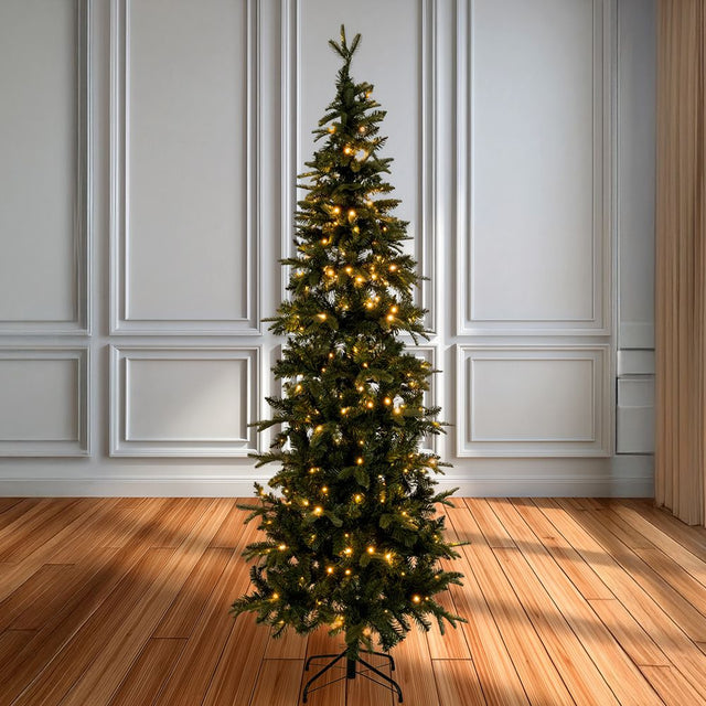 Δέντρο Χριστουγεννιάτικο Πράσινο "Pre-lit Slim Alpine" 240εκ με 400 Led Θερμο Λευκο