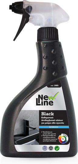 New Line 500ml Καθαριστικό Aντιθαμβωτικό Αλάτων για Μαύρα Είδη Υγιεινής Black 90947