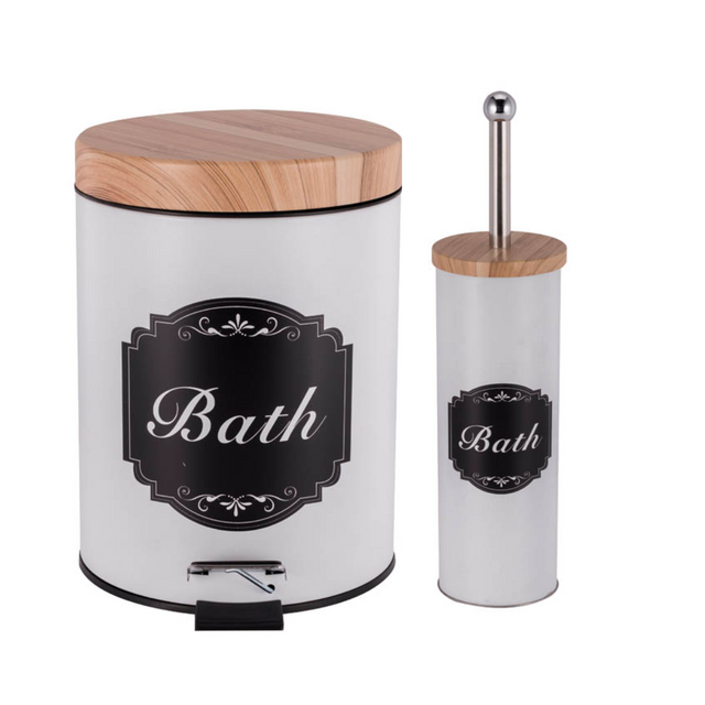 Σετ Πιγκάλ και Καλαθάκι Μπάνιου 5lt Μεταλλικό TnS