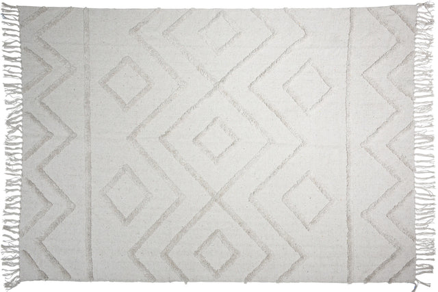 Χαλί Υφασμάτινο 120x180cm με Κρόσια Κρεμ
